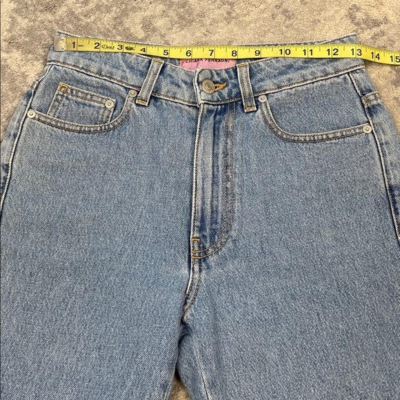 Chiara Ferragni Flirting Pockets Embroidered Slim Jeans Classic Blue Sz 27 - Picture 8 of 12